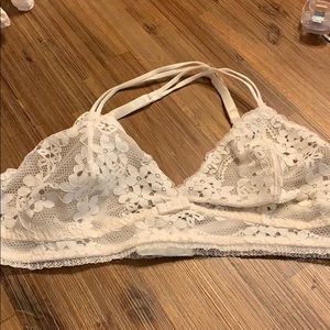 New. Lace bralette with 2 styles of panty.